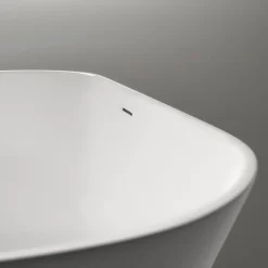 Baignoire Îlot|Bernstein Baignoire îlot Acrylique ovale design 170x75x58cm Blanc mat + Bonde et trop plein - ROMA 2.0