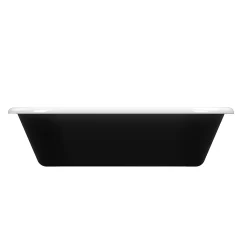 GoodHome Baignoire îlot adossée 170 x 80 cm noire, Emba