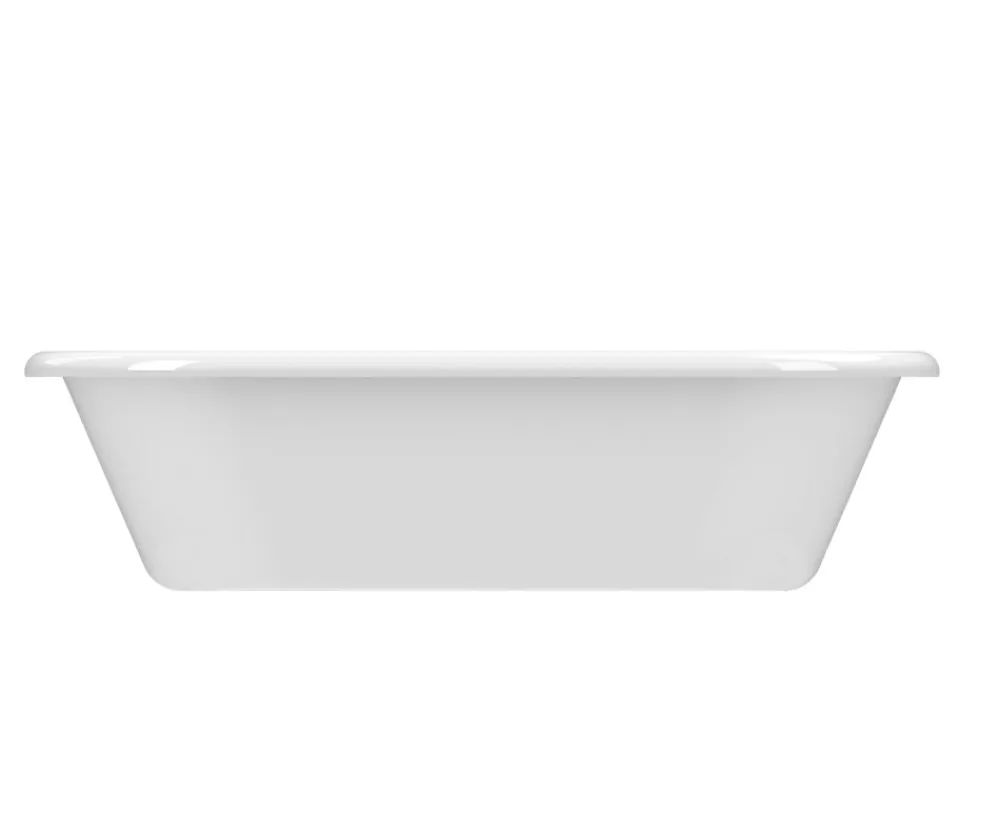 GoodHome Baignoire îlot adossée 170 x 80 cm blanche, Emba
