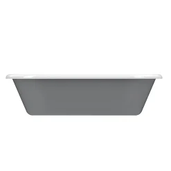 GoodHome Baignoire îlot adossée 170 x 80 cm grise, Emba