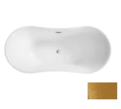 Baignoire Îlot|Azura Home Design Baignoire îlot AMBER GLAM GOLDEN 170 x 80 cm