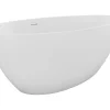 Baignoire Îlot|Vente-unique Baignoire îlot asymétrique - 245 L - 160 x 82 x 58 cm - Blanc mat - Acrylique - APULIA