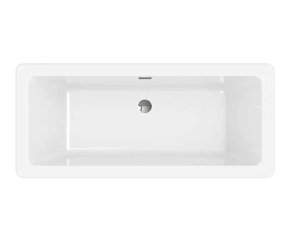 Baignoire Îlot|GoodHome Baignoire îlot blanche 170 x 75 cm Merkys