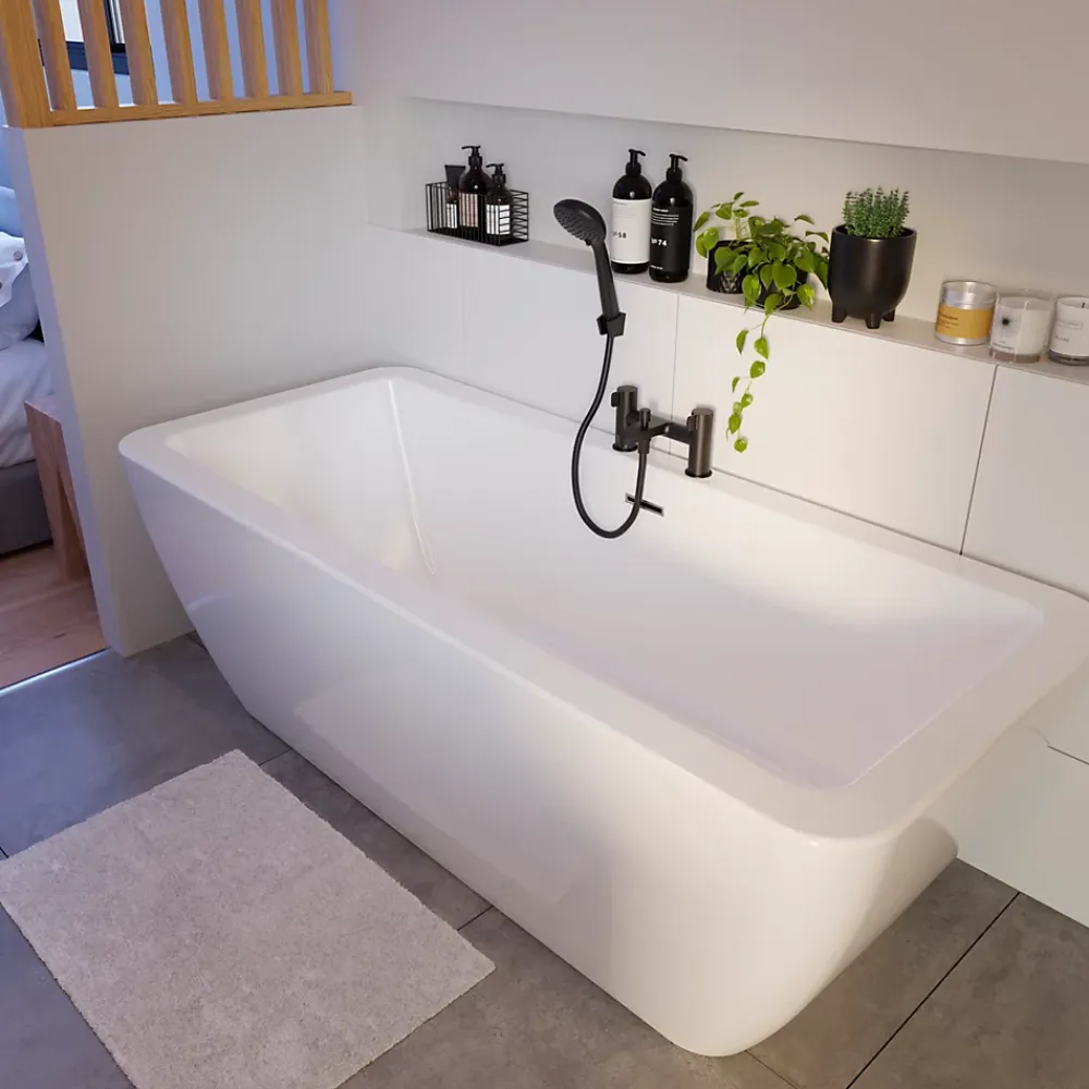 Baignoire Îlot|GoodHome Baignoire îlot blanche 170 x 75 cm Merkys