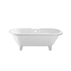 Baignoire Îlot|Planète Bain Baignoire îlot Charly blanche rétro + pieds conique blanc
