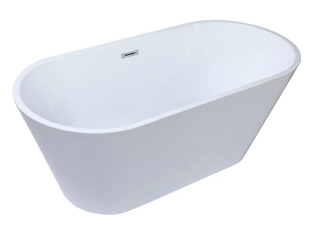 Vente-unique Baignoire îlot design - 201 L - 150 x 70 x 58 cm - Blanche - TWIGGY