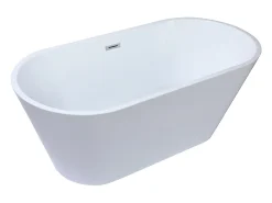 Vente-unique Baignoire îlot design - 201 L - 150 x 70 x 58 cm - Blanche - TWIGGY