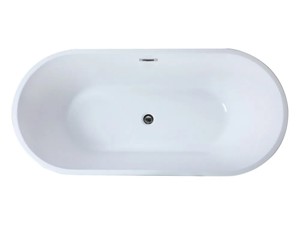 Vente-unique Baignoire îlot design - 201 L - 150 x 70 x 58 cm - Blanche - TWIGGY