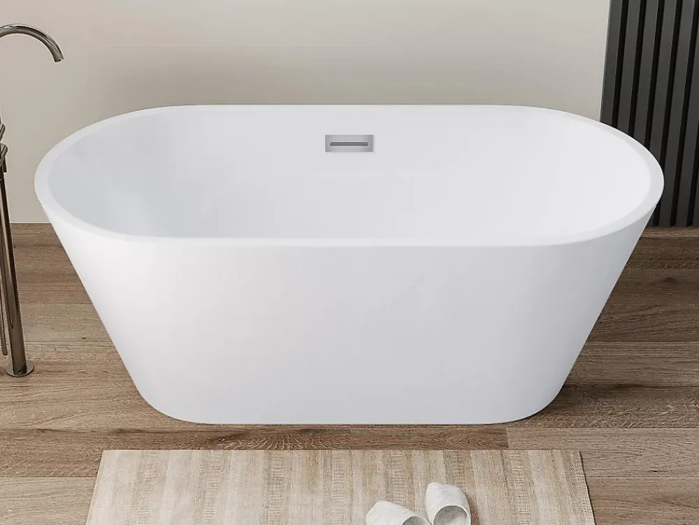 Vente-unique Baignoire îlot design - 201 L - 150 x 70 x 58 cm - Blanche - TWIGGY
