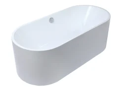 Vente-unique Baignoire îlot design - 221 L - 170 x 75 x 58 cm - Blanche - KATOUCHA