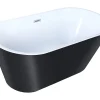 Vente-unique Baignoire îlot design - 201 L - 150 x 70 x 58 cm - Noire - TWIGGY