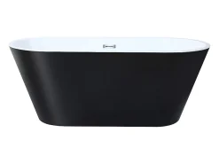 Vente-unique Baignoire îlot design - 201 L - 150 x 70 x 58 cm - Noire - TWIGGY