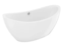 Baignoire Îlot|Vente-unique Baignoire îlot design blanche - 225L - 170 x 83 x 77cm - ALDA