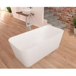 Sanycces Baignoire îlot design en sanydur rectangulaire RUST 150 cm