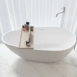 Baignoire Îlot|Stano Baignoire îlot design en solid surface ovale HELSINKI 170 cm