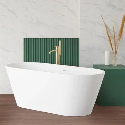 Sanycces Baignoire îlot design en sanydur ovale MODERN 170 cm