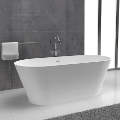 Sanycces Baignoire îlot design en sanydur ovale MODERN 170 cm