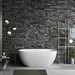 Stano Baignoire îlot design ovale LISBON blanche 160 cm Mat