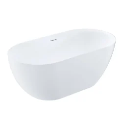 Stano Baignoire îlot design ovale LISBON blanche 160 cm Mat