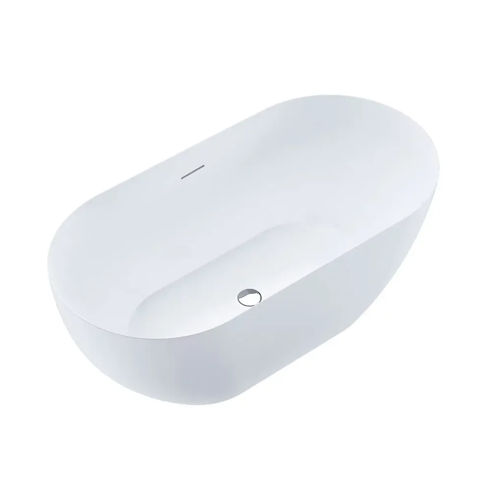Stano Baignoire îlot design ovale LISBON blanche 160 cm Mat