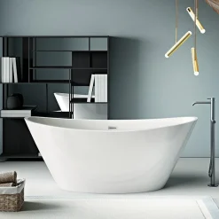 Baignoire Îlot|Stano Baignoire îlot design ovale BRIGHTON blanche 157 cm