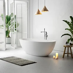 Baignoire Îlot|Stano Baignoire îlot design ovale FLORIDA blanche 165 cm Mat