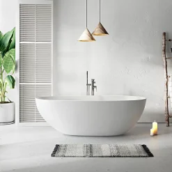 Baignoire Îlot|Stano Baignoire îlot design ovale FLORIDA blanche 165 cm Mat