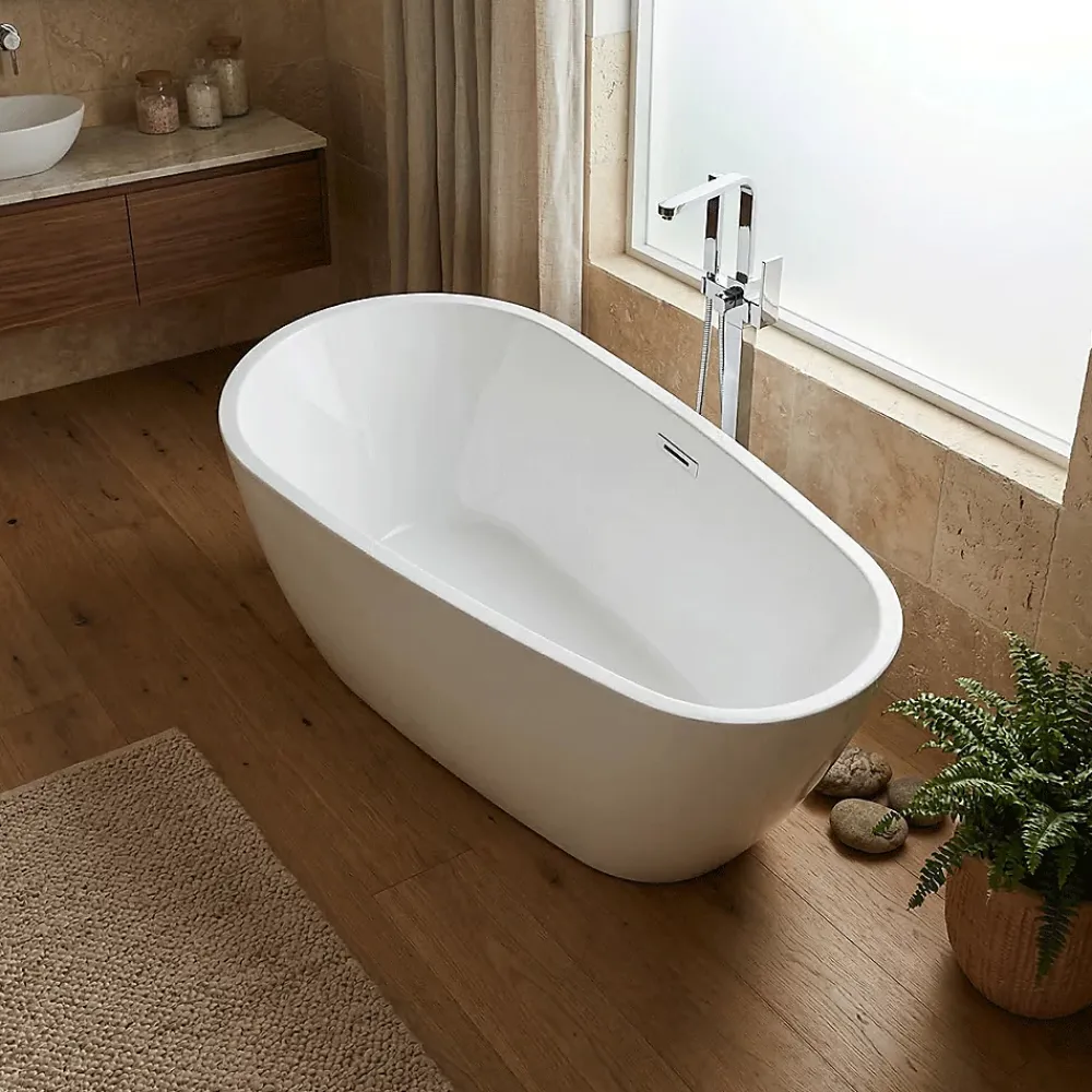 Stano Baignoire îlot design ovale PHOENIX blanche 150 cm