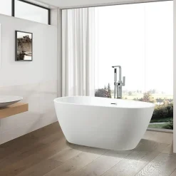 Stano Baignoire îlot design ovale PHOENIX blanche 150 cm