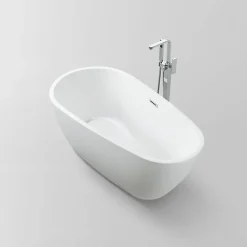 Stano Baignoire îlot design ovale PHOENIX blanche 150 cm