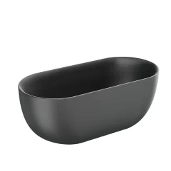 Baignoire Îlot|Stano Baignoire îlot design ovale LISBON noir mat 160 cm