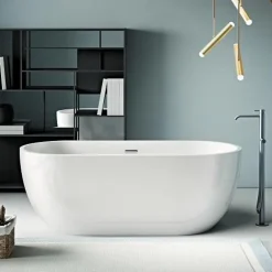 Stano Baignoire îlot design ovale BOSTON blanche 142 cm