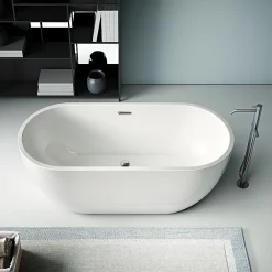Stano Baignoire îlot design ovale BOSTON blanche 142 cm