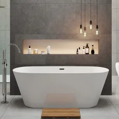 Stano Baignoire îlot design ovale FINDLAY blanche 171 cm