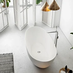 Baignoire Îlot|Stano Baignoire îlot design ovale FLORIDA blanche 180 cm Brillant