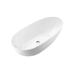 Baignoire Îlot|Stano Baignoire îlot design ovale FLORIDA blanche 180 cm Brillant