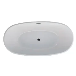 Baignoire Îlot|Stano Baignoire îlot design ovale DENVER blanche 150 cm