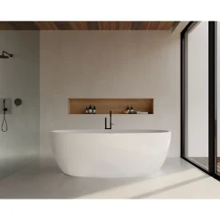 Baignoire Îlot|Stano Baignoire îlot design ovale DENVER blanche 150 cm