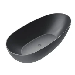 Stano Baignoire îlot design ovale FLORIDA noir mat 165 cm