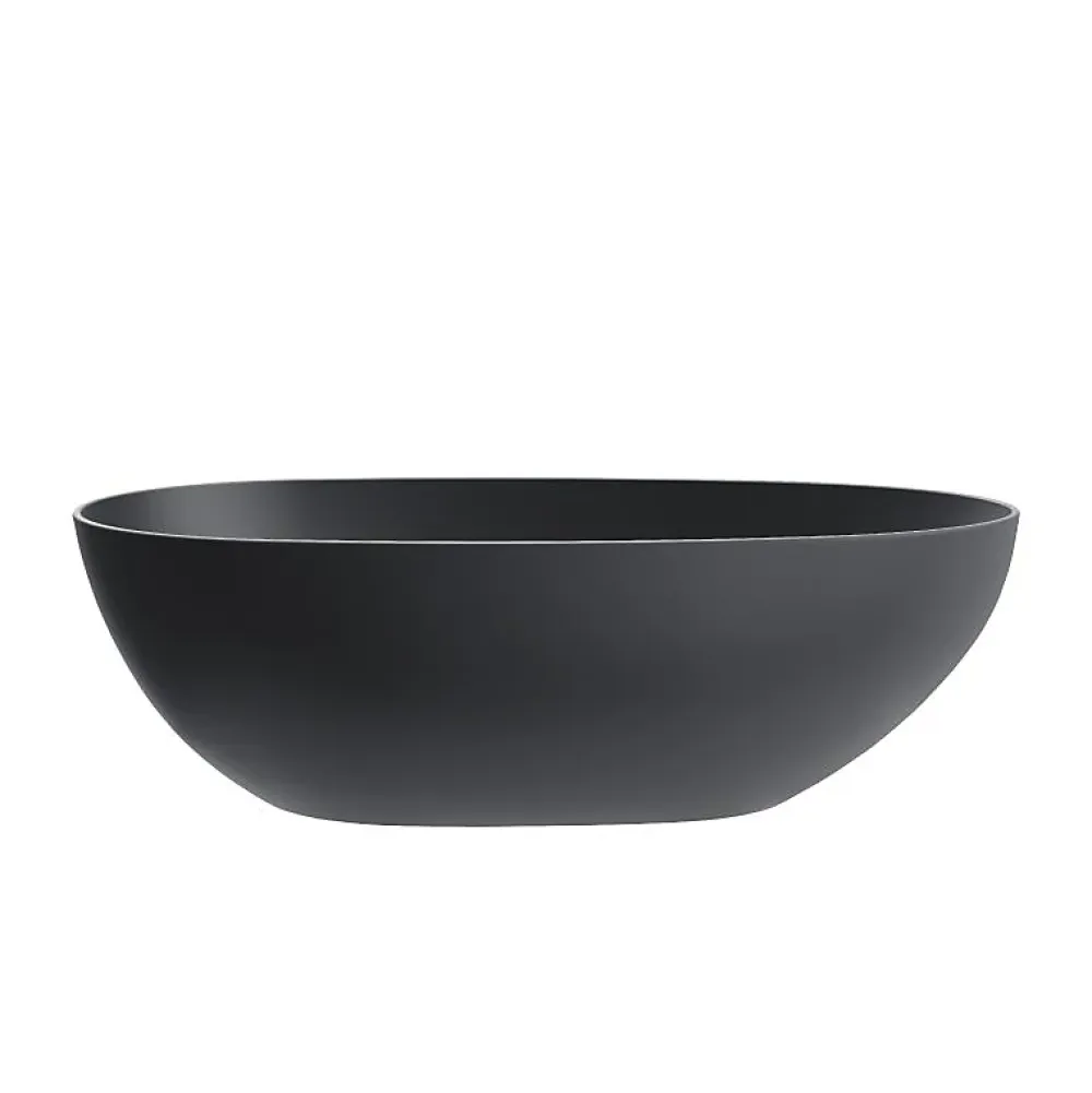 Stano Baignoire îlot design ovale FLORIDA noir mat 165 cm