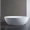 Bernstein Baignoire îlot en fonte minérale RELAX - 176x103cm - Sans robinet ni siphon, Blanc mat