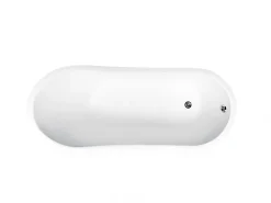 Azura Home Design Baignoire îlot GLORIA GLAM SILVER - 160 x 68 cm