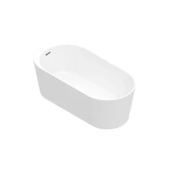 Baignoire Îlot|GoodHome Baignoire îlot Huron L. 170 cm x l. 75 cm blanc