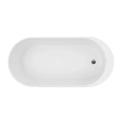 Baignoire Îlot|GoodHome Baignoire îlot Huron L. 160 cm x l. 75 cm gris