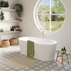 Baignoire Îlot|GoodHome Baignoire îlot Huron L. 160 x l.75 cm blanc