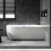 Bernstein Baignoire îlot LENA CORNER acrylique blanc brillant - montage droite -170x75cm - Garantie 5 ans - Avec siphon et mitigeur 8028B