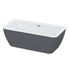 Baignoire Îlot|GoodHome Baignoire îlot Merkys L. 170 cm x l. 75 cm gris