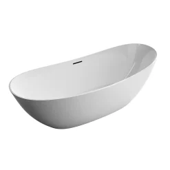 Bernstein Baignoire îlot moderne design acrylique salle de bain - Blanc brillant - 170x72x60cm - Garantie 5 ans - DALIA Blanc brillant