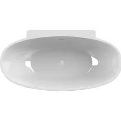 Baignoire Îlot|Aquarine Baignoire îlot monobloc autoportante AGATA - Baignoire ilot- Dimensions : 165 x 80 x 58 cm - Autoportante ovale - Blanc