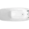 Vente-unique Baignoire îlot NATALIA avec robinetterie - 220L - L150 x P75 x H70cm - Blanche